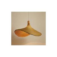Luz de techo LED Araña de trinquete Tejida a mano Nido de pájaro creativo retro Araña Tejida E27 Altura ajustable para café Bar Sala de estar Araña de té (techo de Bambú) - details 4