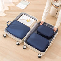 Set De 3 Bolsas De Viaje Compressibles Multifuncionales Organizador De Maleta Impermeable De Nylon Plegable Portátil Rosa - details 13