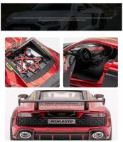 Modelo De Coche AUDI R8 IRON GTR 1:24 Juguete De Metal Simulación Con Sonido Y Luz Vehículo Para Niños Regalo Para Chicos - details 3