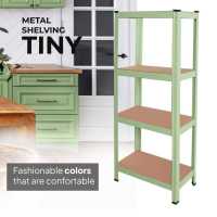 Ociodual Estanteria Metalica Tiny Verde, Estante Ideal para Hogar, Estanterias Trastero, Muebles, Oficina, Estanterias Almacenaje Divisible, Sin Tornillos, 240kg, 4 Baldas MDF, 150x60x30cm - details 2