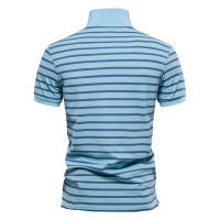 Primavera y novedad de verano, polo para hombre, tamaño europeo, camisa POLO de manga corta a rayas, top de algodón con solapa informal a la moda para hombre - details 5