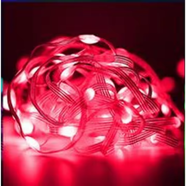 DESTELLO S.L. Guirnalda Led Lenteja Ancha Roja 20 Metros - Decoración Navideña - 1