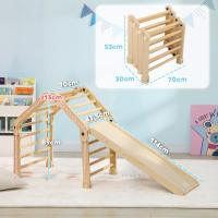 AIYAPLAY Escalada para Niños 3 en 1 Marco de Escalada Plegable para Niños de 18-48 Meses con Rampa para Deslizarse o Escalar 175x70x89 cm Multicolor - details 2