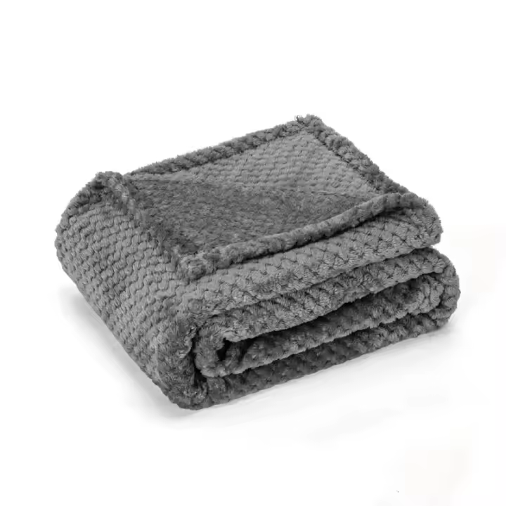 Nobleza - Manta Suave de Felpa para Perros Gatos y Otras Mascotas Lavable Color Gris - 1