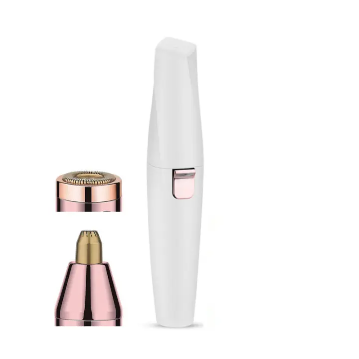 Depilación facial para mujeres (recargable por USB), recortadora de cejas 2 en 1 para nariz, labios, rostro y cuerpo - 1