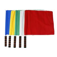 Bandera De Referee De Fútbol 1Pcs En Colores Rojo Blanco Amarillo Azul Y Verde Para Entrenamiento Y Competición Suministros De Referee - details 7