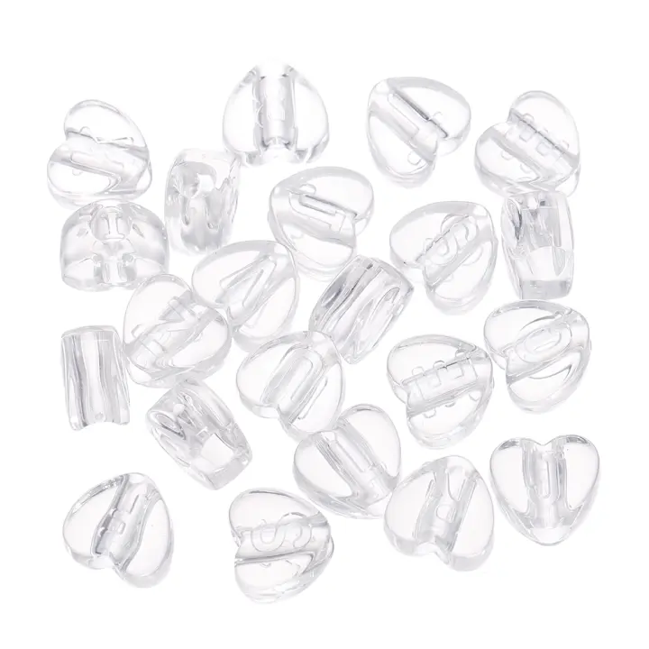 Cuentas De Acrílico Transparentes Para DIY Joyería Accesorios De Cuentas De Corazón Para Collar Y Pulsera 50/100pcs - 1