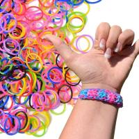 200pcs Bandas Elásticas De Doble Color Para Hacer Pulseras Y Collares DIY Regalo Para Niñas Herramienta De Tejido Loom - details 6