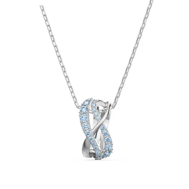 Collar de cruz de cristal para mujer, elegante collar de cadena de clavícula con cruz de la suerte para mujer - 1