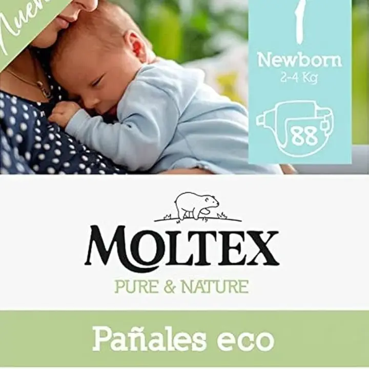 Pañal Moltex Pure & Nature Talla 1 2-5KG 22 Unidades - 1