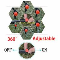 Sistema De Riego Por Drip Micro 100Pc Emisor Ajustable Distribuidor De Agua Para Jardín Conector De Agua De Plástico PP - details 1