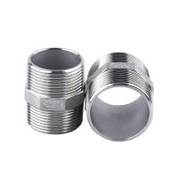Conector De Tubo Reductor De Hombre Doble En Acero Inoxidable 304 1/2" Para Juntas De Tubería BSPT Mecánicas Dn10 Dn15 Dn25 - details 2