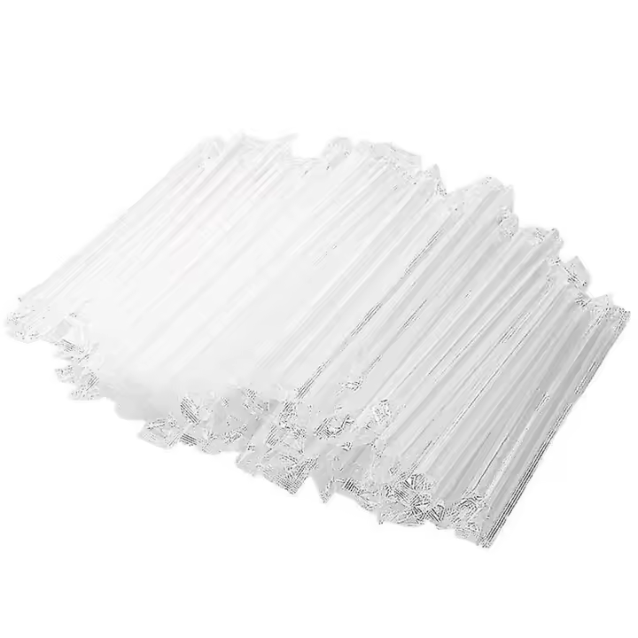 300 piezas Smoothie Jumbo Paja plástico transparente pajitas para batido burbuja té Jumbo pajitas Flu - 1