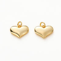 4pcs Colgante De Corazón De Amor Sólido En Oro 14K 18K Con Anillo De Salto Para Suministros De Joyería DIY Accesorios De Joyería - details 10