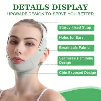 Mascarilla Modeladora V-Face Con Cierre Ajustable Para Levantamiento Y Tensión De La Piel Herramienta De Respiración Abierta Verde - details 2