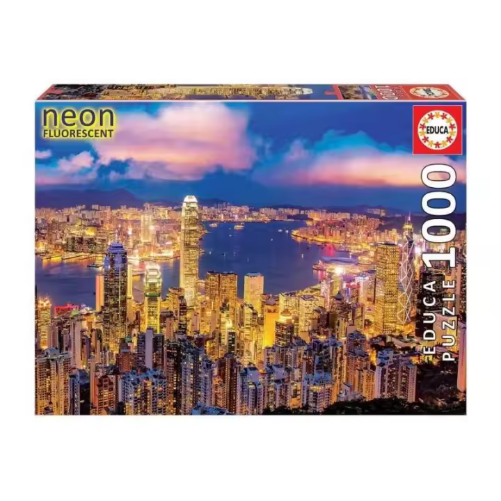 Puzzle 1000 Piezas Hong Kong ´Neon´ de Educa - 1