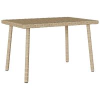 vidaXL Mesa centro jardín rectangular 60x40x37 cm ratán sintético en color Gris/Negro/Gris claro y más | estructura resistente ideal para salón dormitorio o estudio - details 3