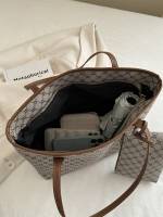 Bolso de Tela Grande, sencillo y versátil con decoración de Remaches, estampado retro de Flores, Gran capacidad, Bolso de hombre de moda para Uso Diario de Mujer, Nuevo - details 4