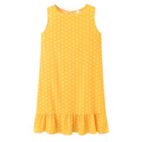 Vestido De Polka Dot Con Volantes Para Mujer Sin Mangas Cuello Redondo Corte Largo Casual Vestido De Verano De Polyester - details 13