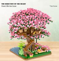Construye Tu Propio Casa De Árbol Con Bloques De Construcción DIY Set De Constructores Ciudad Micro Callejón De Cerezo Juguete Montessori MOC Para Niños Regalos - details 11