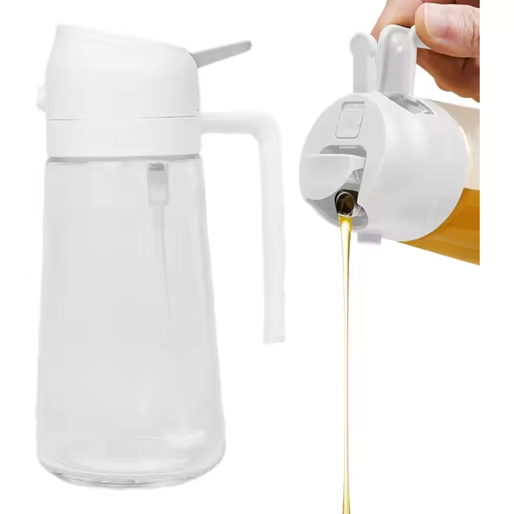Pulverizador de Aceite de Cocina, Botella de Spray de Aceite de 470 ml, Pulverizador de Aceite 2 en 1 Que Puede Rociar y Verter Aceite, Adecuado Para Cocinar, Hornear, Barbacoa - 1