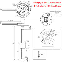 Sensor De Nivel De Combustible AD 100-500MM 0-190ohm 2IN1 Medidor De Nivel De Combustible Con Alarma Pantalla LCD Para Coche Camión - details 9