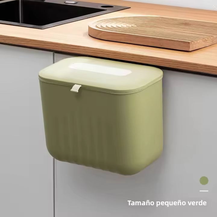 Cesta De Papel De Parede Ecológico Sin Perforación With Manija De Silicona Y Tapa De Apertura En Dos Direcciones Para El Hogar - 1