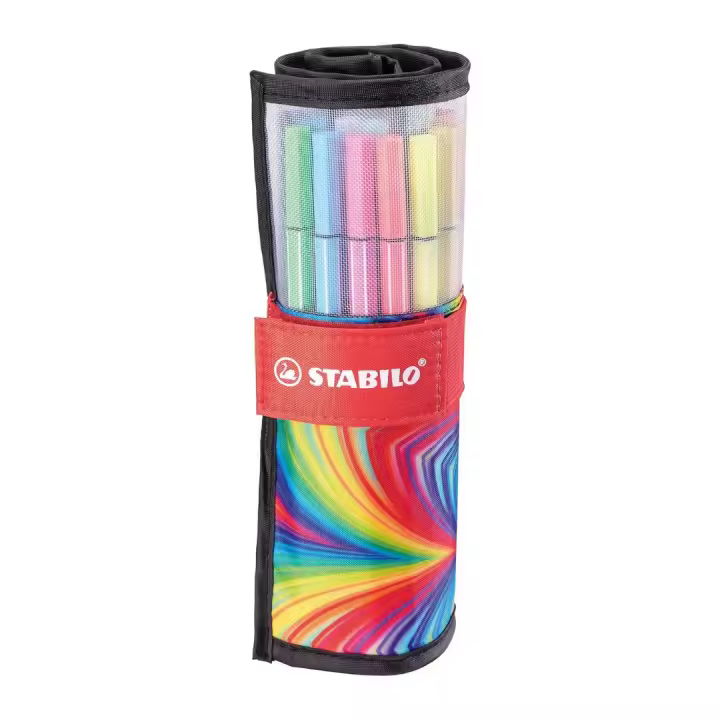 ESTUCHE REDONDO STABILO PEN 68 25 UNIDADES ARTY - COLORES SURTIDOS - ROTULADORES CON PUNTA DE 1MM - 1