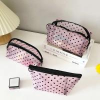 Bolsa De Cosméticos En Forma De Corazón Con Malla Portátil Pouch De Nylon Monedero Organizador De Auriculares Y Labial - details 4