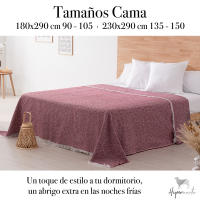 HIPERMANTA. Colcha Foulard multiusos 50% Algodón / 50% Poliéster modelo MARBRE. Medida 230X290 cm. - details 2