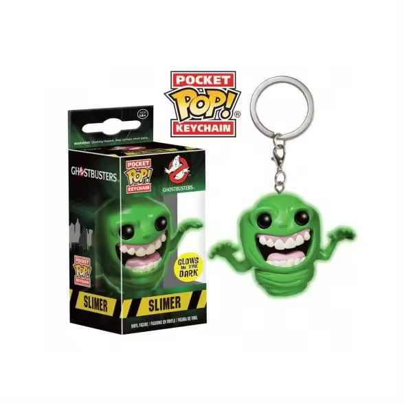 Pocket Pop Slimer Glow Ghostbusters Llavero Funko - 1