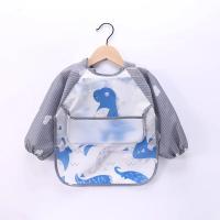 Bib De Bebé Impermeable Con Pico Para Niños Y Niñas Edad 1-3 Años Traje De Baño De Arte Con Bolsillo De Manga Larga Para Comer Y Ensechar - details 11