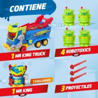 Superthings Kazoom Power – Mr. King Truck. Camión de Mr King de la Serie de TV de Clan “Kazoom Power”. Contiene 1 Mr King Truck, 1 Mr King Exclusivo, 4 Robotoxics, 1 Disparador y 3 proyectiles - details 1