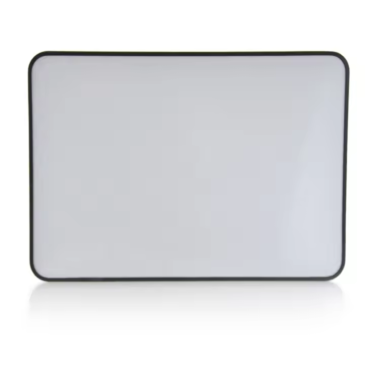 Office Box Pizarra Blanca Tamaño A4 - Doble Cara Extra Blanco, Alta rigidez en Sólido Mdf. Con Marco en Plástico y Cobertura extra blanca   fácil de limpiar y de gran resistencia, Ideal para Casa, Escuela y Oficina, Incluye de Regalo un Práctico Borrador. - 1