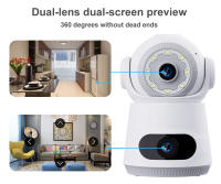Cámara Interior 8MP Con Vigilancia De Tarjeta SIM 4G Intercomunicador De Voz Bidireccional Seguimiento Automático De Cuerpo Visión Nocturna En Color Para Seguridad Doméstica - details 1