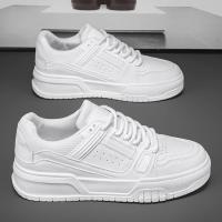 Zapatos De Deporte Para Hombre En Blanco Versátiles Y Moda Zapatillas Casuales Con Suela Gruesa Transpirables Ligeros Para Correr Y Tenis - details 2