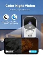 Cámara de Vigilancia inteligente Full HD, Visión Nocturna a Todo Color, Captura de Voz unidirección, detección de Movimiento advancada, Perfecta para la supervisión de la seuridad de Ancianos y mascotas, seuridad Doméstica y Uso en - details 2