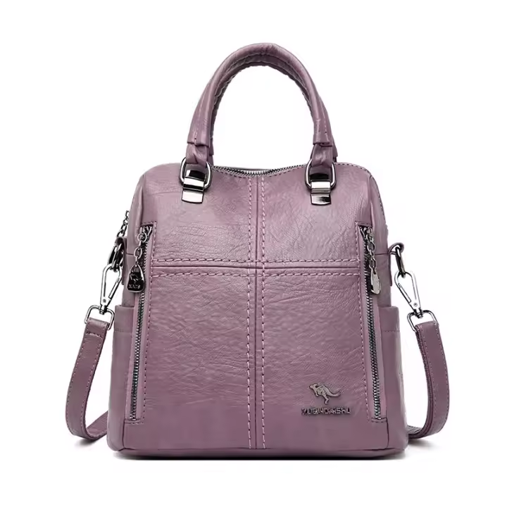 Mochila De Viaje Multifuncional Para Mujer De Cuero De Alta Calidad Bolsa De Hombro Con Capacidad Para Escuela Y Viajes - 1