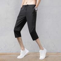 Shorts De Verano Para Hombre 2024 Algodón De Hielo Nylon Transpirable Estirado 3/4 Capri Pantalones Deportivos Talla Grande Casual - details 1