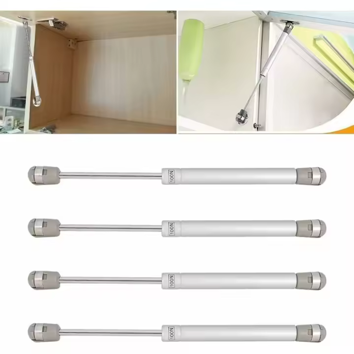 Puntales de gas, puntales de puerta de cocina 4pcs puntales de gas 100N puntales de muebles hidráulicos originales brazo de puerta de gabinete de cocina para elevador de puerta de gabinete de cocina c - 1