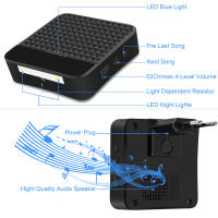 Kit De Campana De Puerta Solar Para Jardín Y Hogar Con Receptor 1000 Pies De Operación Indicador LED 52 Sonidos Campana Portátil - details 4