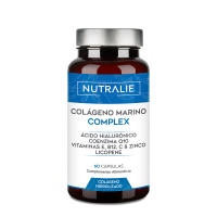 Colágeno Marino Hidrolizado +  Ácido Hialurónico Q10 Vit C E - Piel - Vitaminas C E y Q10 - 100%  Péptidos de Colágeno Tipo I - 60 Cápsulas Nutralie - details 0