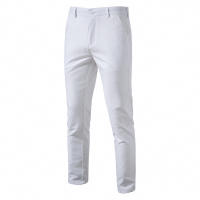 Otoño nuevos pantalones casuales de algodón y lino para hombres pantalones transpirables rectos juveniles de color sólido versátiles para hombres - details 4