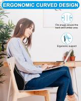 FAOKZE Cojín de Soporte Lumbar Ergonómico,Cojín Lumbar de Memoria para casa, Oficina, Coche, Viajes. Cojin Lumbar with Funda antiestática, Adgradable PARA LA Cuero y para una Postura cómoda - details 2