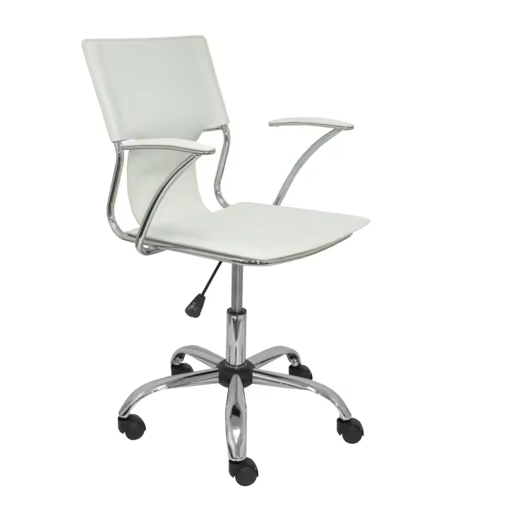 Piqueras Y Crespo Silla de Oficina Ergonómica Blanca Regulable en Altura y Giratoria 360 - 1