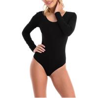 Body para mujer, body de cuello redondo, de manga larga, la alternativa óptima para el deporte y tu tiempo libre, Maillot elegante - details 2
