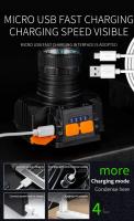 Linterna Frontal LED Con Sensor De Luz Potente Para Ciclismo Pesca Camping Impermeable Recargable Por USB Torcha Exterior - details 12