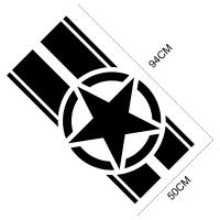 Pentagram Estilo Vinilo Adhesivo Para Cubrir Maletero De Coche Accesorios Para Jeep Renegade Patriot Wrangler JK L TJ Trail Hawk Rubicon - details 0