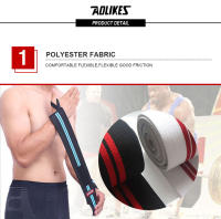 AOLIKES 1 Par De Banda Para Muñeca Soporte De Pesas Para Gimnasio Entrenamiento De Crossfit Y Powerlifting Correas De Apoyo Para Adultos Material De Poliéster - details 2