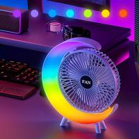 Ventilador de Mesa USB de 3 velidades con Luz RGB Compacto Silencioso y portátil para Oficina Coche y Camping - details 0